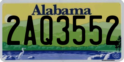 AL license plate 2AQ3552
