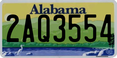 AL license plate 2AQ3554