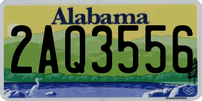 AL license plate 2AQ3556