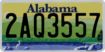 AL license plate 2AQ3557