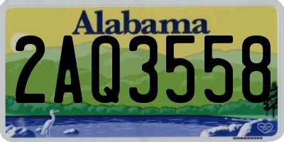 AL license plate 2AQ3558