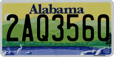 AL license plate 2AQ3560