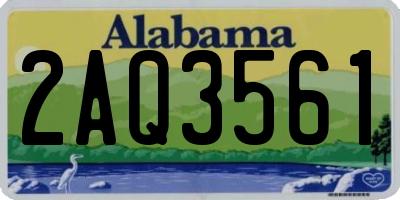 AL license plate 2AQ3561