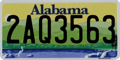AL license plate 2AQ3563