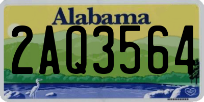 AL license plate 2AQ3564