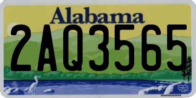 AL license plate 2AQ3565
