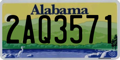 AL license plate 2AQ3571