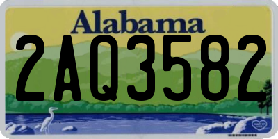 AL license plate 2AQ3582