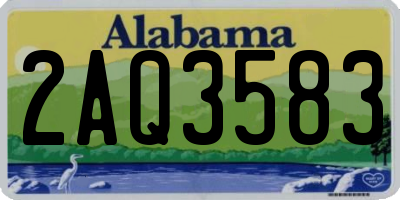 AL license plate 2AQ3583
