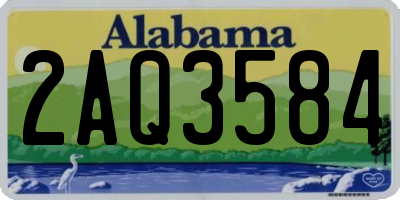 AL license plate 2AQ3584