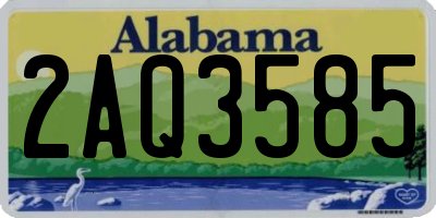 AL license plate 2AQ3585