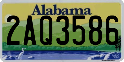 AL license plate 2AQ3586