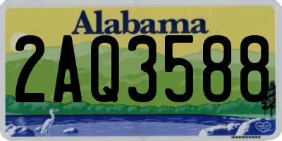 AL license plate 2AQ3588