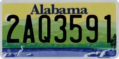 AL license plate 2AQ3591