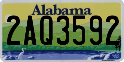 AL license plate 2AQ3592
