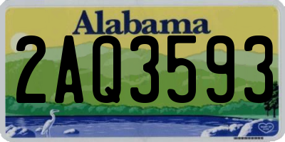 AL license plate 2AQ3593
