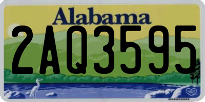 AL license plate 2AQ3595