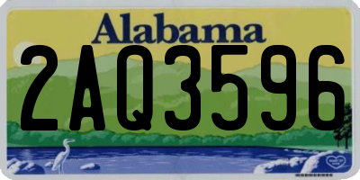 AL license plate 2AQ3596
