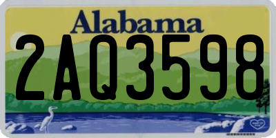AL license plate 2AQ3598