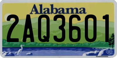 AL license plate 2AQ3601