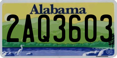 AL license plate 2AQ3603