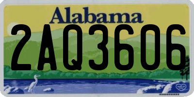 AL license plate 2AQ3606