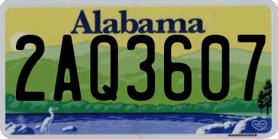 AL license plate 2AQ3607