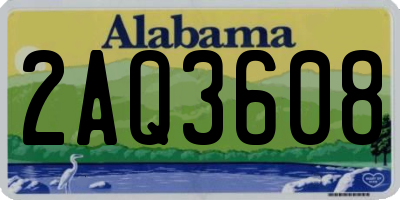 AL license plate 2AQ3608