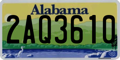 AL license plate 2AQ3610