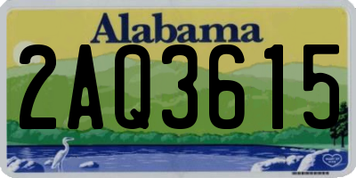 AL license plate 2AQ3615