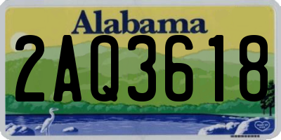 AL license plate 2AQ3618