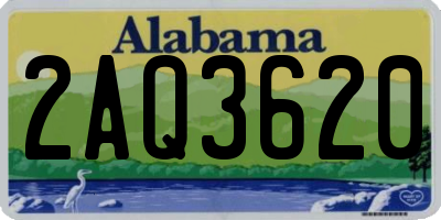 AL license plate 2AQ3620