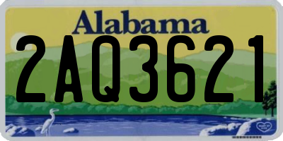 AL license plate 2AQ3621