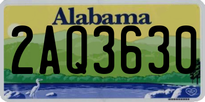 AL license plate 2AQ3630