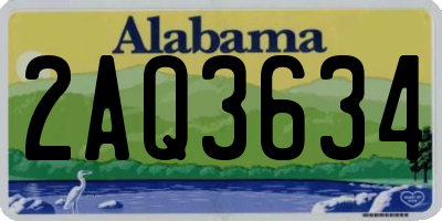 AL license plate 2AQ3634