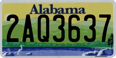 AL license plate 2AQ3637
