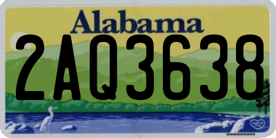 AL license plate 2AQ3638