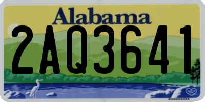 AL license plate 2AQ3641