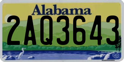 AL license plate 2AQ3643