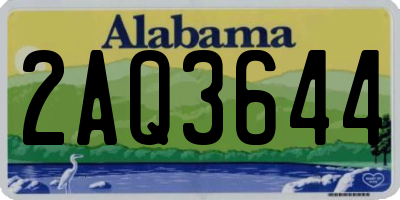 AL license plate 2AQ3644