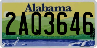 AL license plate 2AQ3646