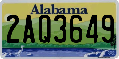 AL license plate 2AQ3649