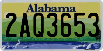 AL license plate 2AQ3653