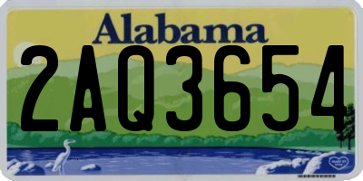 AL license plate 2AQ3654