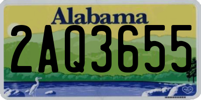 AL license plate 2AQ3655