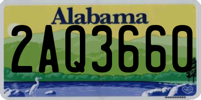 AL license plate 2AQ3660