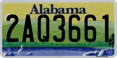 AL license plate 2AQ3661