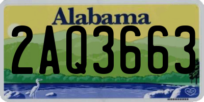 AL license plate 2AQ3663