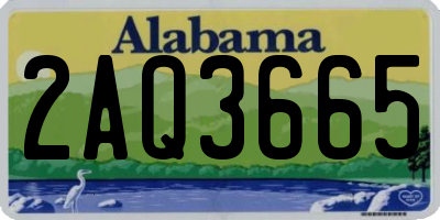 AL license plate 2AQ3665