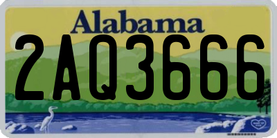 AL license plate 2AQ3666
